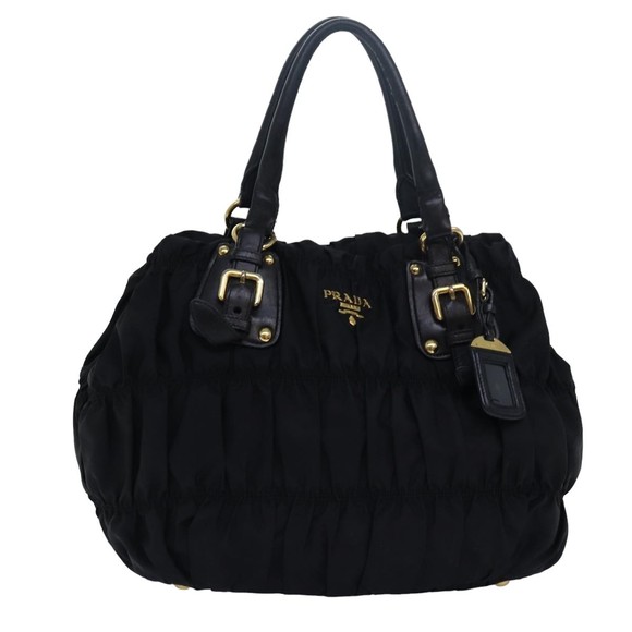 PRADA Hand Bag Nylon Black Auth mr281 - Picture 1 of 16